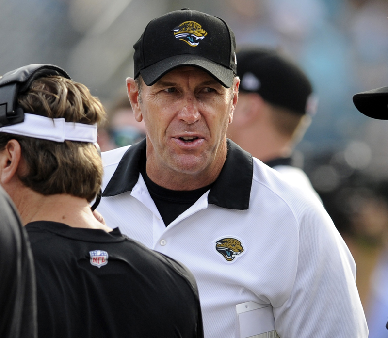 Jacksonville Coach Mike Mularkey sounds like he’s spouting malarkey when he says his hapless Jaguars have a chance against the playoff-bound Patriots. NFLACTION12 sideline