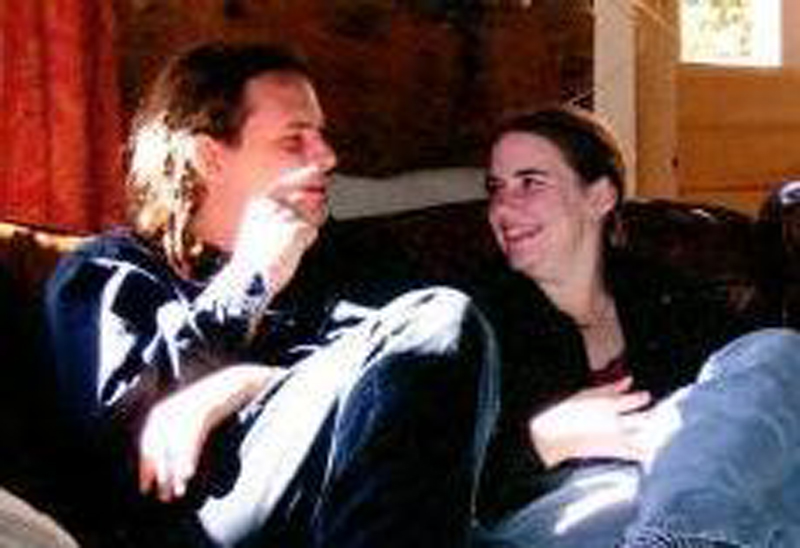 Caitlan Coleman, right, sits with her husband, Josh, in this undated photo provided by her father, James Coleman. The couple disappeared in Afghanistan in October.