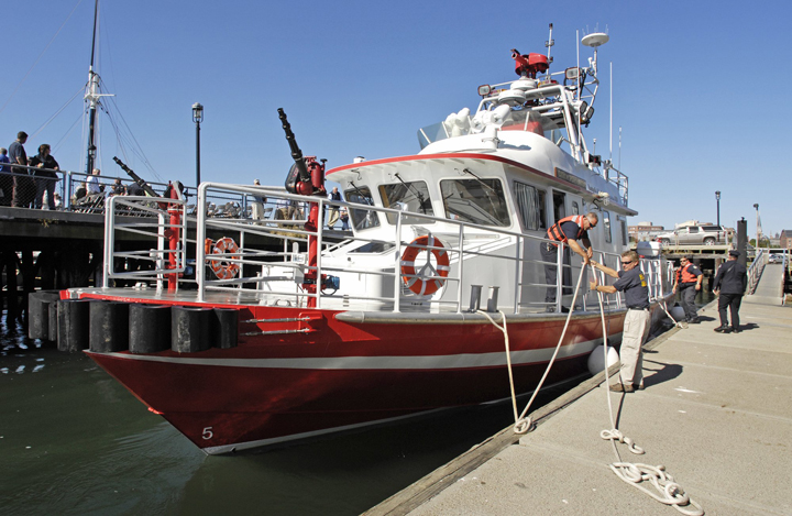 Portland's newest fireboat, the MV City of Portland IV.