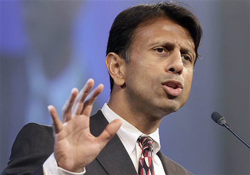 In this July 27, 2012, file photo, Louisiana Gov. Bobby Jindal speaks in Hot Springs, Ark. Jindal is calling on the Republican Party to "recalibrate the compass of conservatism."