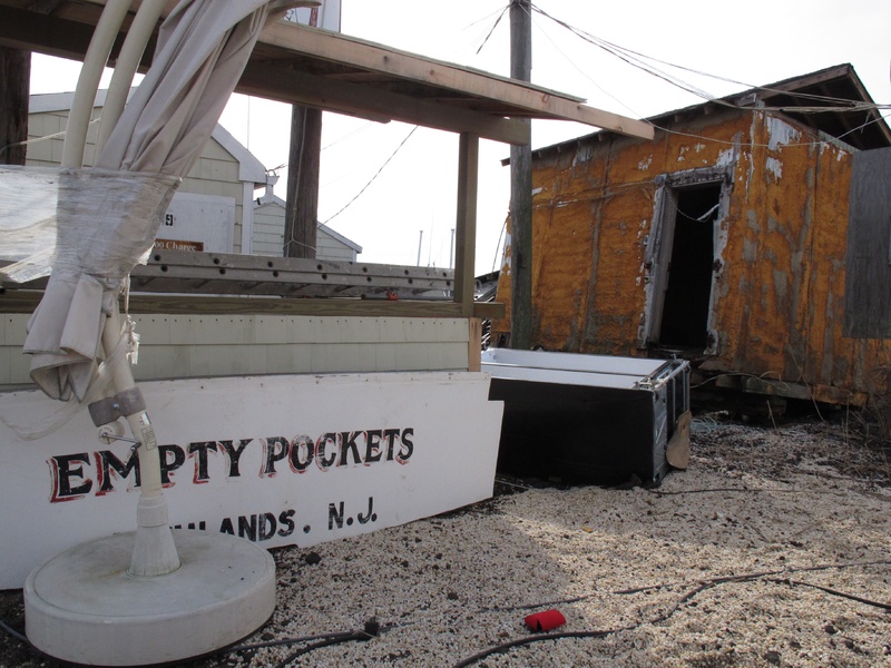 A fishing boat named Empty Pockets sits in a parking lot in the Belford fishing port in Middletown, N.J., last month. The port sustained nearly $1 million in damages from Superstorm Sandy, some of which its owners hope to recoup through federal storm aid.