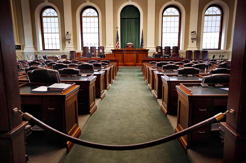 The House Chamber at the State House in Augusta, where education, energy and domestic violence will be at the top of Gov. Paul LePage's agenda as the Legislature returns for the 2013 session on Tuesday.