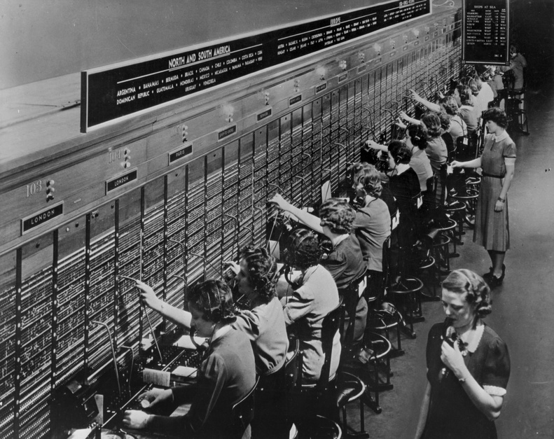 Telephone Switchboard Operators” from “The Way We Worked,” an exhibition opening Feb. 8 at Museum L-A in Lewiston.