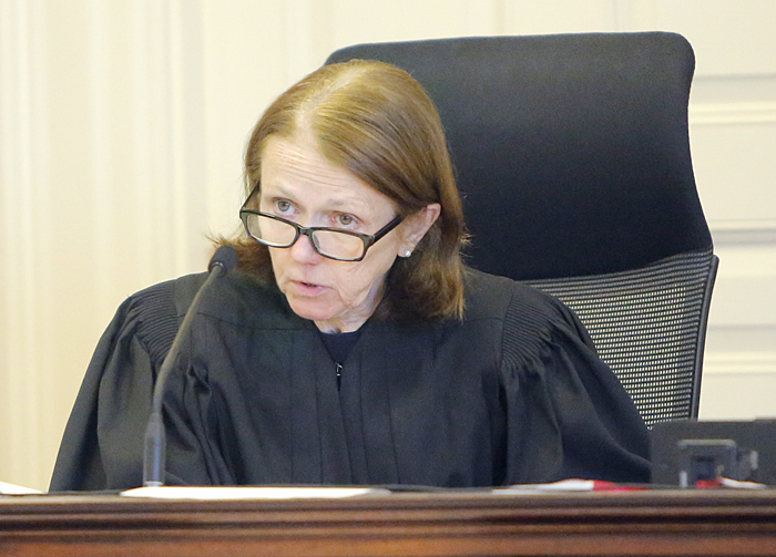 York County Superior Court Justice Nancy Mills on Tuesday continued the gag order she imposed on defense attorneys, prosecutors and jurors while she awaits a ruling from the Maine Supreme Judicial Court on an appeal by the prosecution.