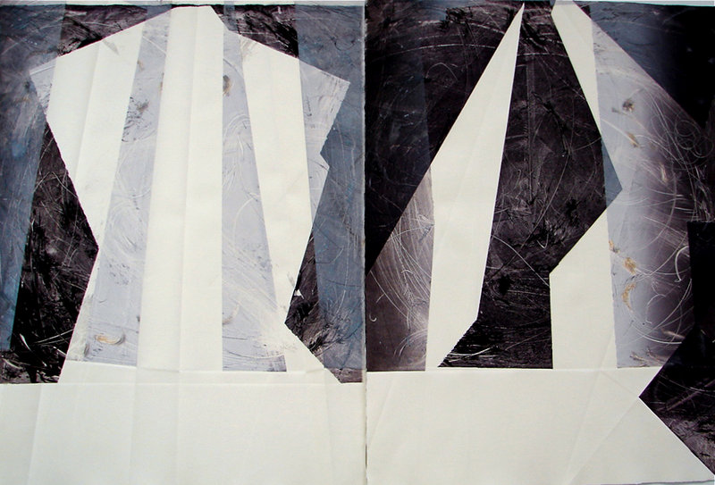 Karen Adrienne’s “For the Two: Question #1,” monotype, 2012.