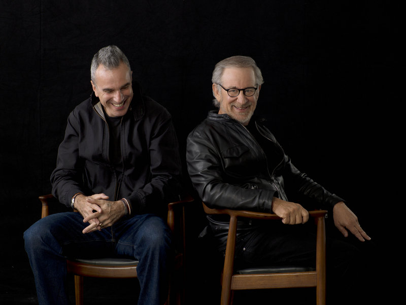 Photo from DreamWorks and Twentieth Century Fox shows actor Daniel Day-Lewis, left, and director Steven Spielberg.