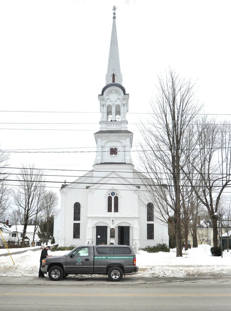 Friday, January 11, 2013. The Yarmouth First Parish Congregational Church, on Main Street, has performed an energy audit in an attempt to cut energy costs.