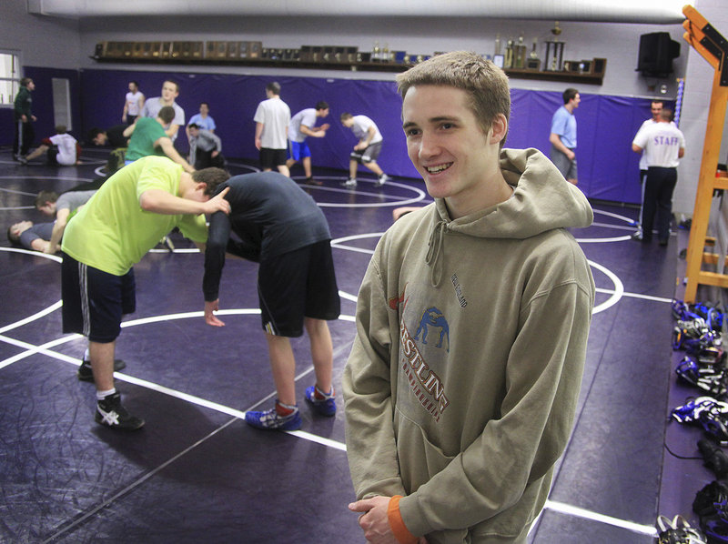 Tyler Davidson, who hopes to attend the Naval Academy, is seeking to become the second wrestler from Marshwood High to win state titles in each of his four seasons.