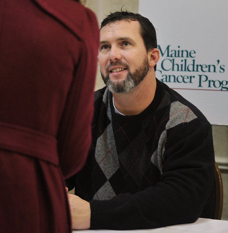 Trot Nixon was a fan favorite at the banquet. He was the right fielder for the Red Sox in 2004 when they won a World Series for the first time since 1918.