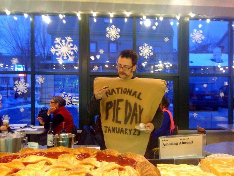 Ned Swain has retired his well-worn pie suit, but the unabashed pie fanatic will again be celebrating in a big way National Pie Day, which falls on Wednesday this year.