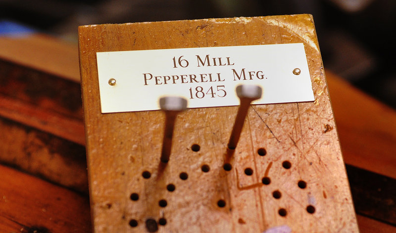 The boards reflect the history of the mill with an engraved brass plate.