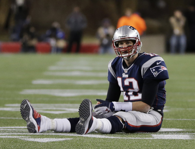 Patriots’ QB Tom Brady didn’t exactly sit down on the job Sunday, but the combination of a furious Baltimore defense, dropped passes by Wes Welker and a below-average performance by Brady himself precludes a trip to New Orleans.