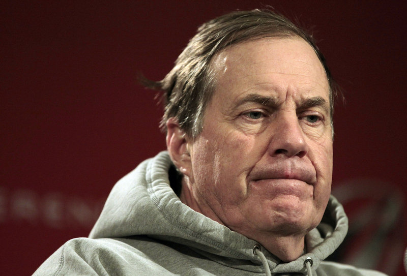 Defeat seems written all over the face of Coach Bill Belichick, whose Patriots haven’t won it all since 2005.