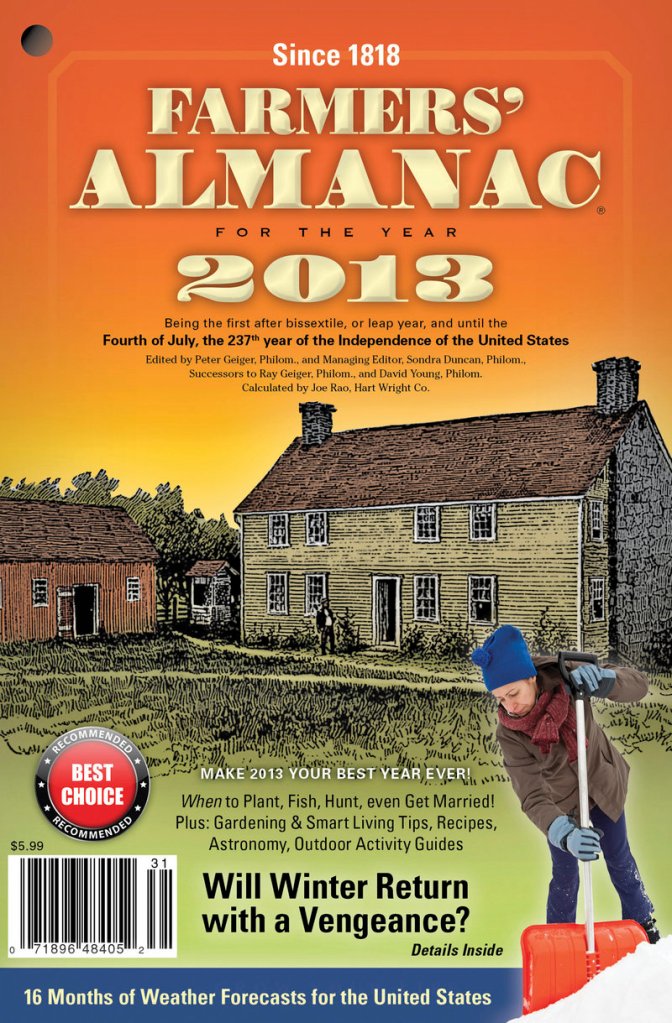 2013 Farmers' Almanac cover