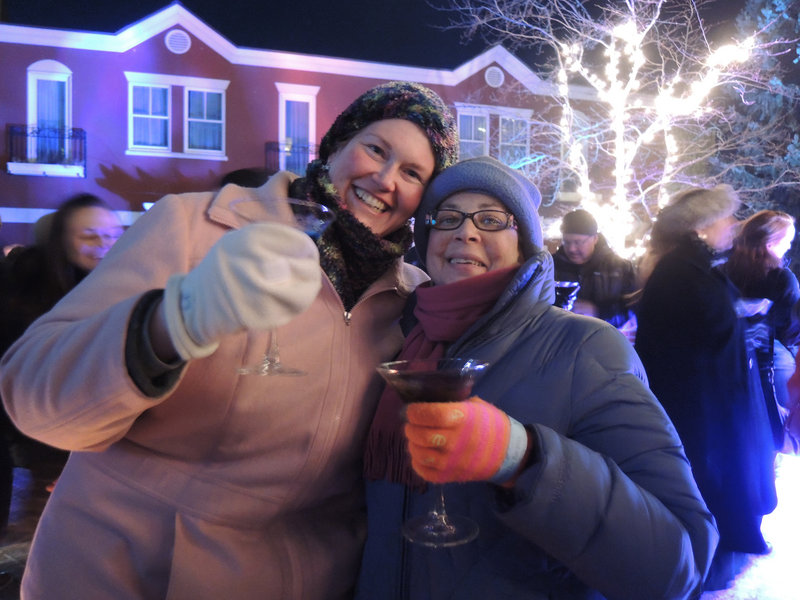 Ice Bar first-timers Lisa and Jani Darak-Druck of Westbrook weren’t deterred by the coldest weather in years.