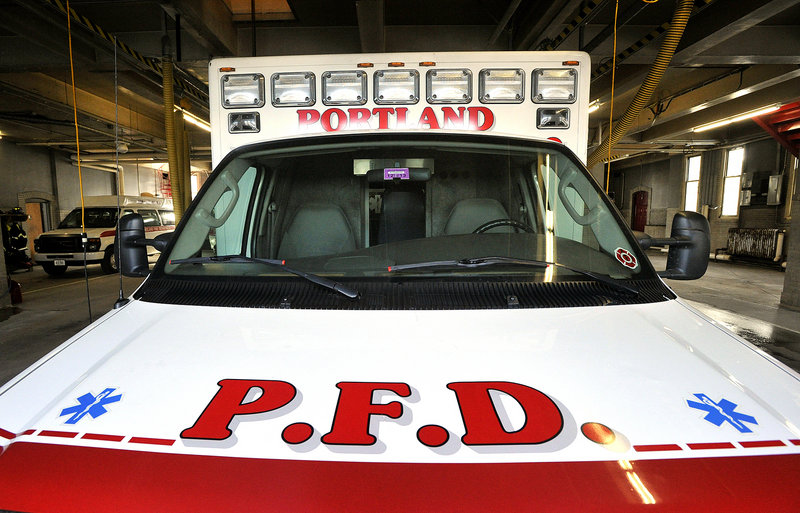 One of the Portland Fire Department’s Medcu trucks stands at the ready at the Central Fire Station on Congress Street last week. Fire Chief Jerome LaMoria, who stepped into the role early this month, says he’d like to see the city bolster its Emergency Medical Services capabilities.