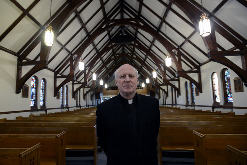 Monsignor Michael Henchal, pastor of St. John the Evangelist Church in South Portland as well as three other local Roman Catholic parishes, told parishioners on Sunday that he will get them answers about a possible sale of church buildings and options for joining another parish.