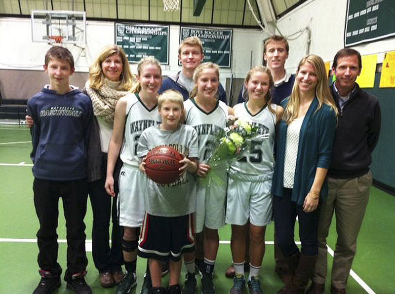 From keeping score to running the video to heading the athletic council – from playing in the past to playing in the present and future – the Veroneau family has made memories and is poised to make many more for the basketball programs at Waynflete.