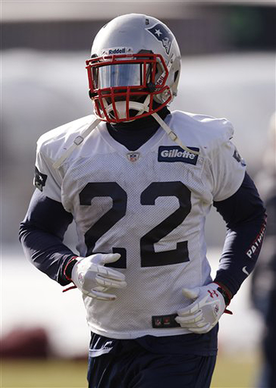 New England Patriots running back Stevan Ridley runs during Thursday's practice at the NFL football team's facility in Foxborough, Mass. Ridley suffered a head injury in Sunday's game.