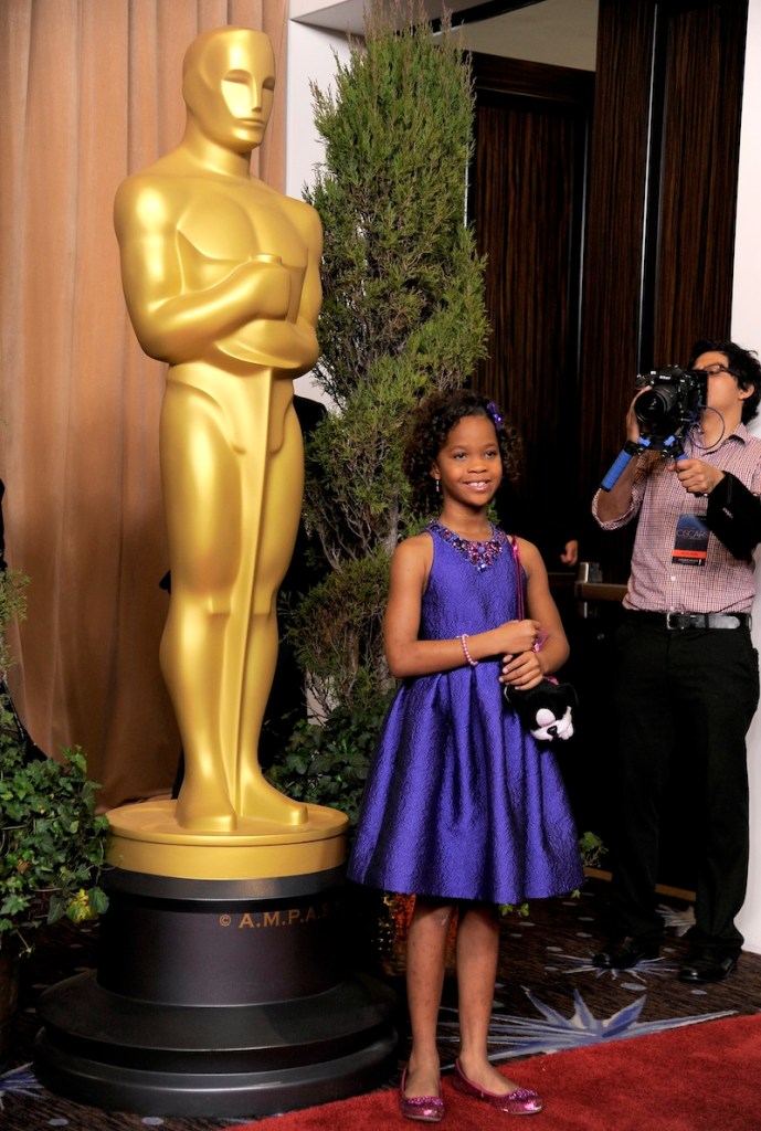 Quvenzhane Wallis, nominated for best actress in a leading role for "Beasts of the Southern Wild," arrives at the 85th Academy Awards Nominees Luncheon at the Beverly Hilton Hotel on Monday, Feb. 4, 2013, in Beverly Hills, Calif. (Photo by Chris Pizzello/Invision/AP)