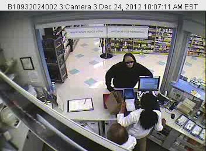 Video image of the suspect in the Christmas Eve Rite Aid robbery in Yarmouth.
