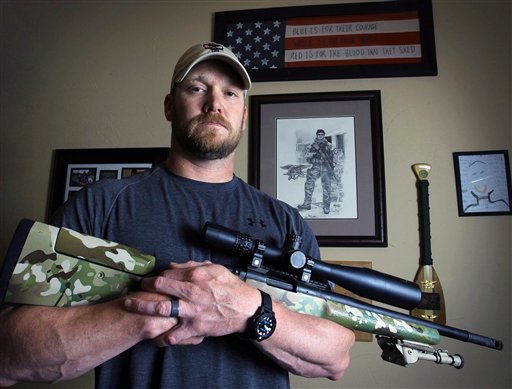 Former Navy SEAL Chris Kyle, seen in a 2012 file photo, survived warfare but not a day on a Texas firing range, where an unstable young ex-Marine allegedly shot him and another man.