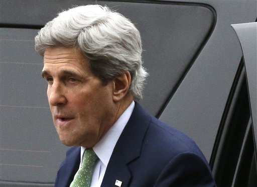 Secretary of State John Kerry arrives at the Foreign Ministry in Paris on Wednesday. The U.S. is moving closer to direct involvement in Syria's civil war with the delivery of non-lethal assistance directly to the rebels fighting President Bashar Assad's regime.
