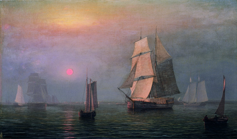 “Shipping in DownEast Waters,” 1854, oil on canvas by Fitz Henry Lane.