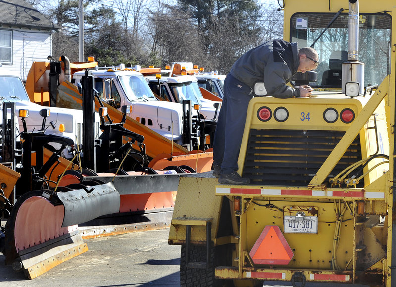 South Portland Public Works Dept. is busy preparing for the snowstorm..
