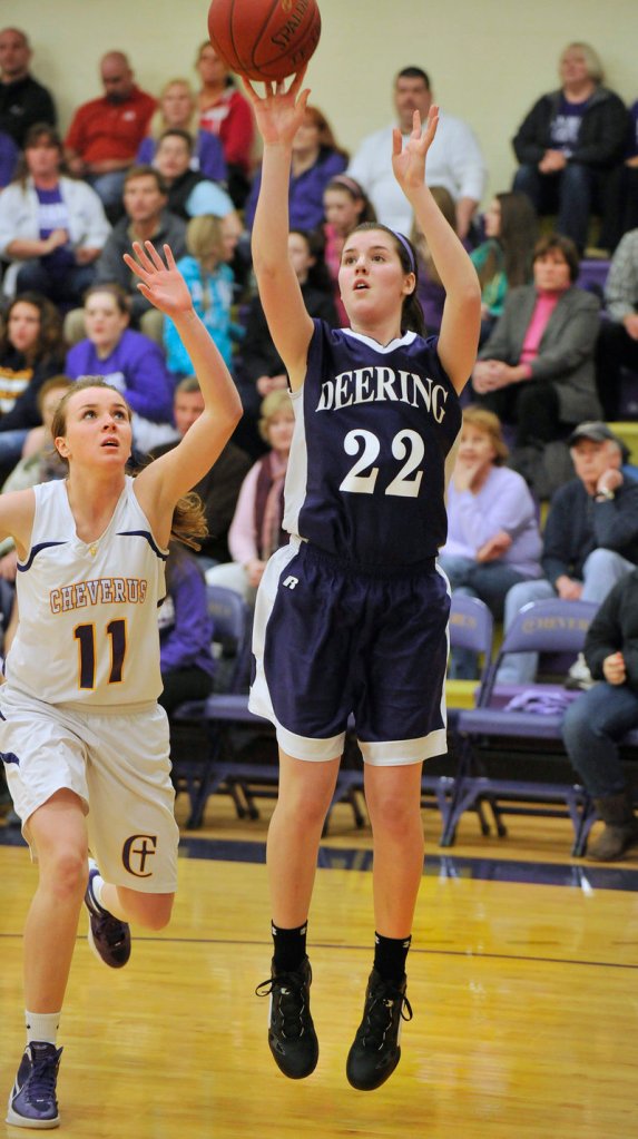 Chelsea Saucier is the leader of a Deering team that may pose the biggest threat in the Western Class A tournament to McAuley, the unbeaten, two-time defending state champion. Saucier can score when needed, is a bulldog on defense and keeps the team focused.