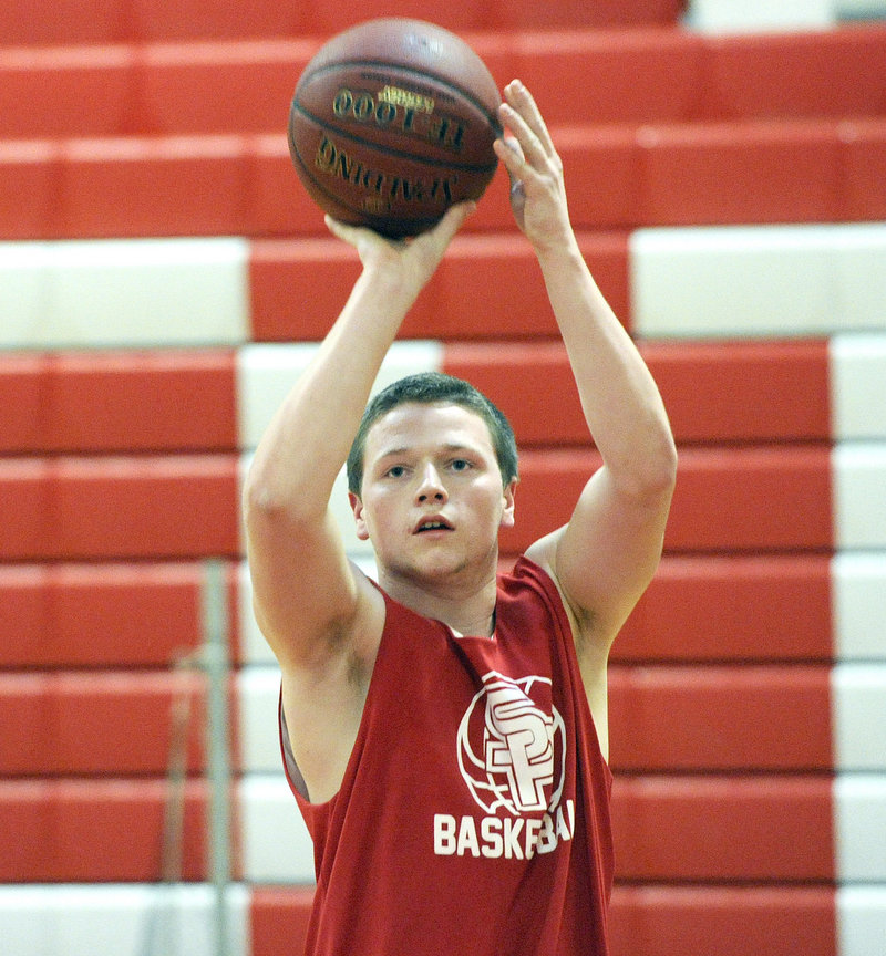 Conner MacVane played football for South Portland High, which proved a perfect preparation for basketball. He’s ready to dive after loose balls, plus, despite being shorter than other players, makes room for himself in the paint to chase after rebounds.