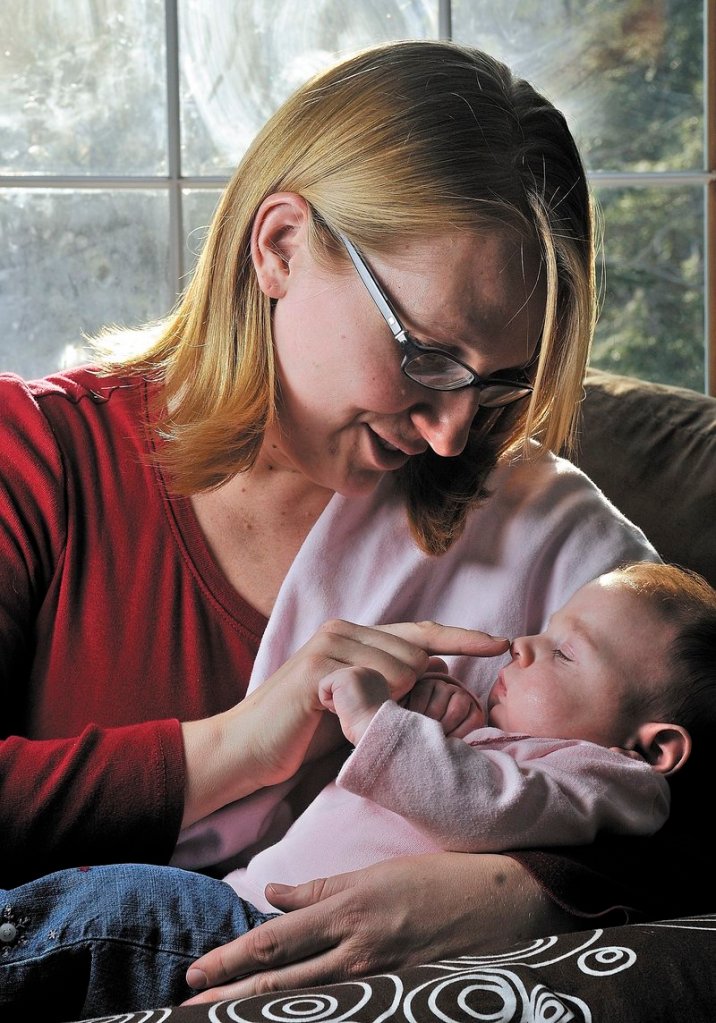 Thomasina Hutchins feeds Eva, 3 months, both breast milk and formula, but says she can understand a “nervous nursing mom” caving to using only formula.