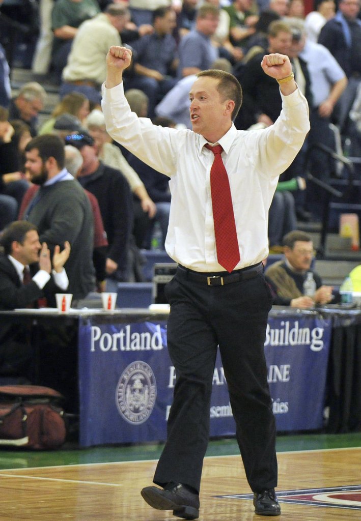 South Portland basketball coach Phil Conley