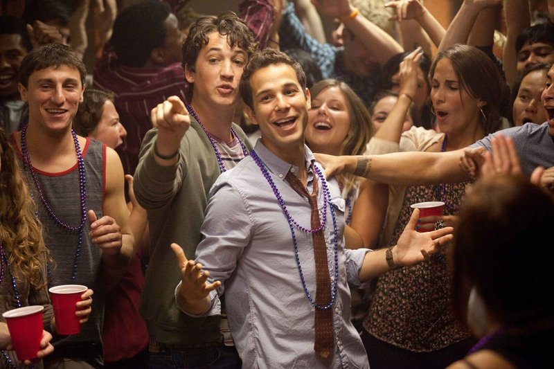 Miles Teller is Miller and Skylar Astin is Casey in “21 and Over.”
