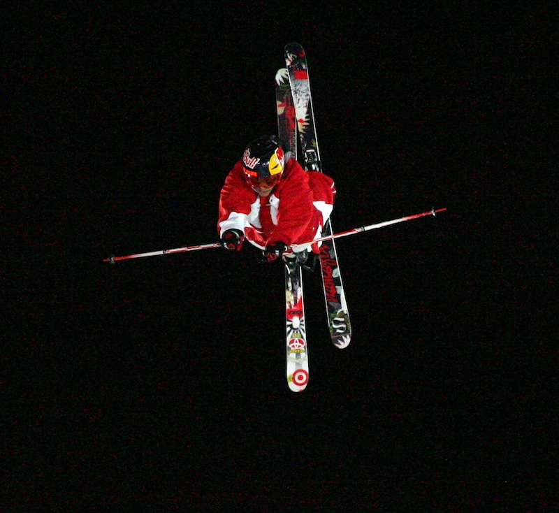 In this January 2009 file photo, Simon Dumont, of Bethel, Maine, performs a flip to win the Skiing Big Air competition at the Winter X Games 13 at Buttermilk Ski Area, near Aspen, Colo. Dumont is headed to Russia to prepare for his first-ever Olympics. (AP Photo/Nathan Bilow)
