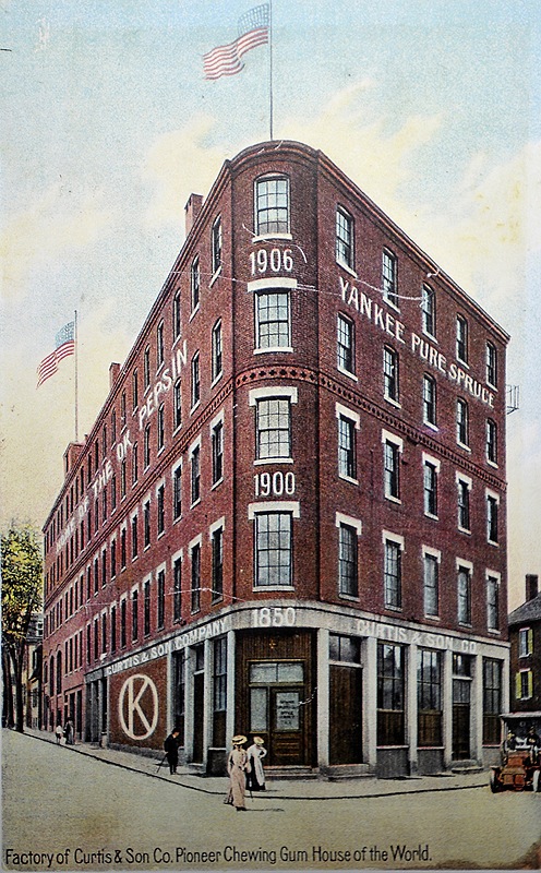The gum factory after addition of third and fourth floors in 1906.