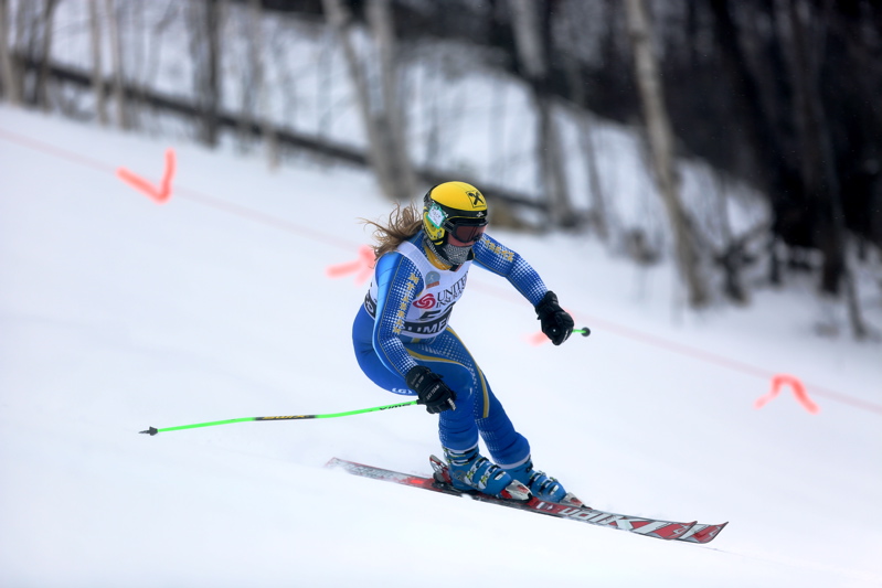 Elise Luce was pleased not only with her performances this winter, but with her Alpine team at Mt. Abram capturing the Class B state championship.