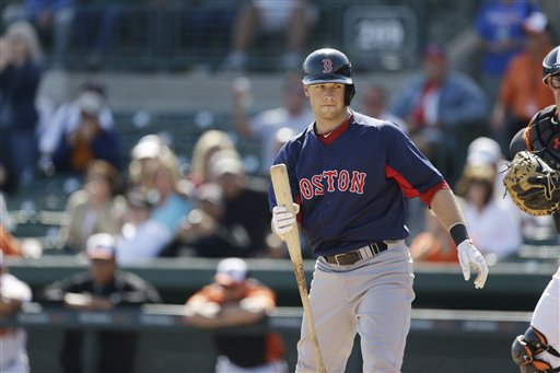 Boston Red Sox' Daniel Nava plays in an exhibition game against the Baltimore Orioles recently in Sarasota, Fla. After Wednesday's game against the Florida Marlins, Nava was hitting .318.