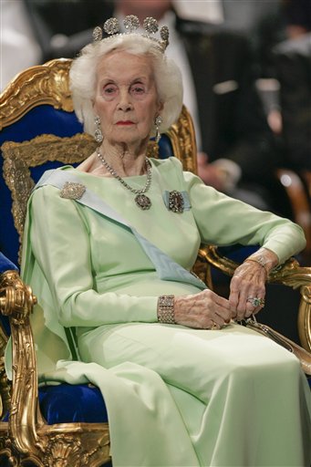 Princess Lilian of Sweden is seen in Stockholm in 2005. The Royal Palace says Lilian died Sunday in her home in Stockholm.