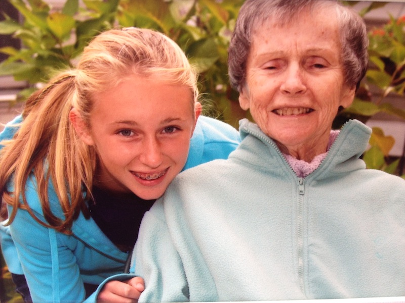 Sierra Tartre of Kennebunk with her grandmother Connie Roux six weeks before she died in December 2011 at age 77. She was diagnosed with Alzheimer's disease at age 74.