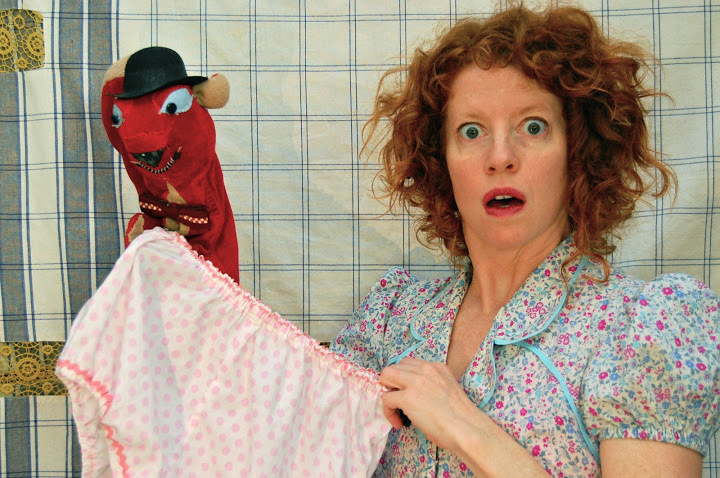 Bonnie Duncan and her puppets star in “Squirrel Stole My Underpants” at 2 p.m. Sunday in the Mostly Puppets Festival at Mayo Street Arts in Portland.