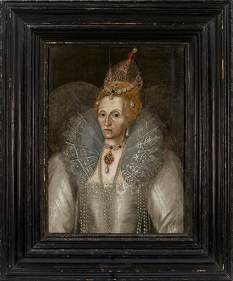 This circa 1592 portrait is one of maybe just two large portraits that show Queen Elizabeth I as an older woman.