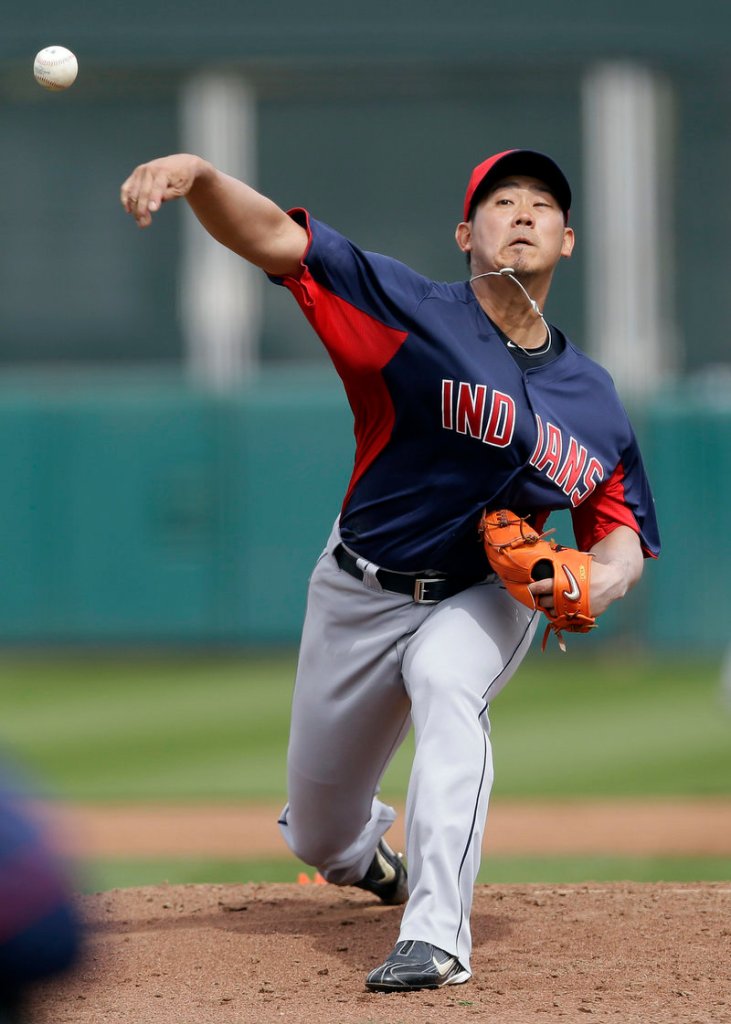 Daisuke Matsuzaka pitched three innings without allowing a run Tuesday for the Cleveland Indians in a 4-3 victory against San Francisco. Matsuzuka gave up five hits.