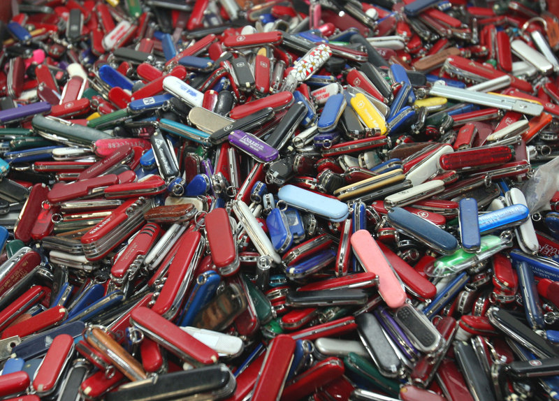 The TSA will be collecting a lot fewer pocket knives after April 25, when new airline security rules go into effect.