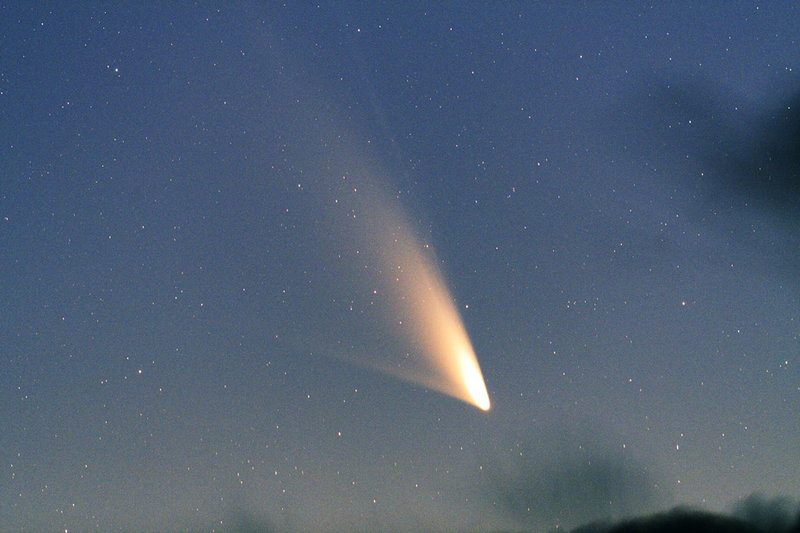 Photo shows the recently discovered comet Pan-STARRS, as seen from Queenstown, New Zealand.