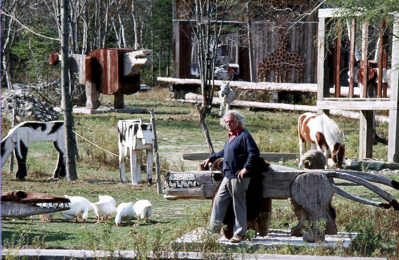 Bernard “Blackie” Langlais moved in 1966 to his Cushing property, part of which will soon become a sculpture park.