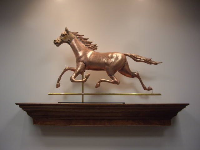 Also an exhibitor at the Greater Portland Landmarks’ Old House Trade Show, New England Weathervane Shop offers original antique weathervane molds and bronze patterns like this horse designs.
