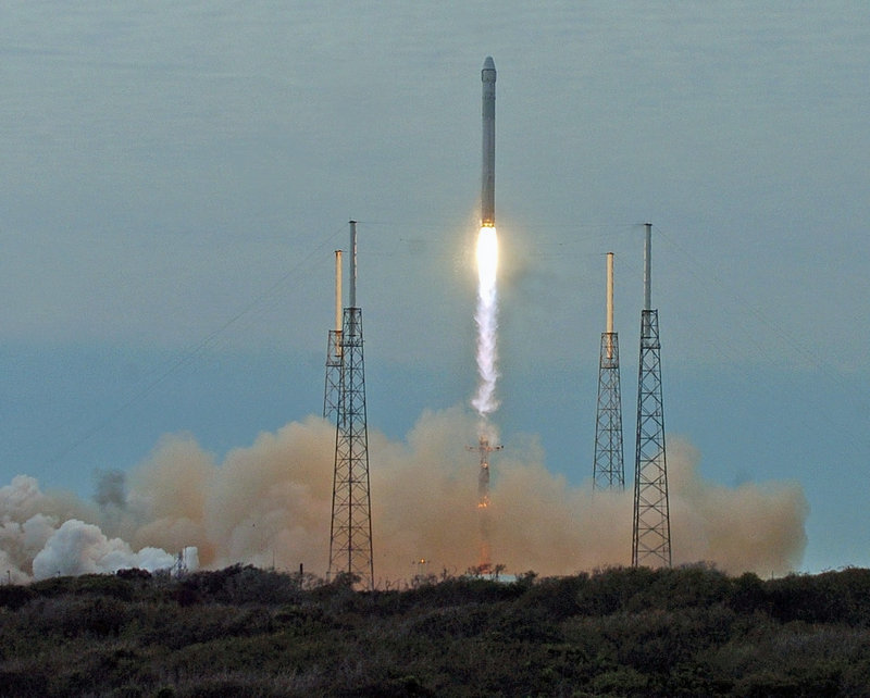 A SpaceX Falcon 9 rocket launches March 1 from Cape Canaveral Air Force Station for its second resupply mission to the space station.