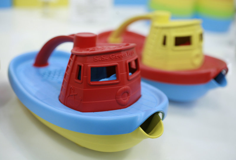 Toy tugboats made from recycled milk cartons that are free of BPA and phthalates are seen at the International Toy Fair in New York in 2010. Readers support a proposal to identify everyday products that contain phthalates, BPA and other toxic chemicals and remove the chemicals from these products.
