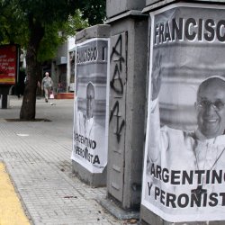 Posters are displayed in Buenos Aires